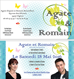 flyer pour invitation à un mariage créé par Rachel Joubi
