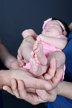 les pieds du bébé, photographié par Rachel Joubi